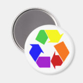 Regenbogensymbol gerecycelt magnet (Vorderseite/Rückseite)