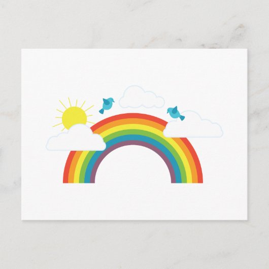 Regenbogenszene Postkarte (Vorderseite)