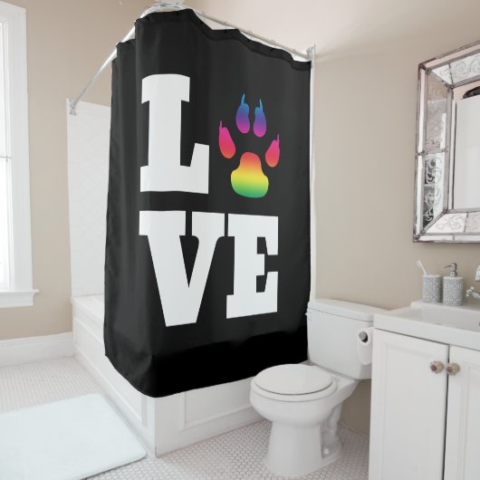 Regenbogentatze Duschvorhang (Beispiel)