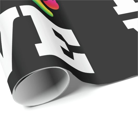 Regenbogentatze Geschenkpapier (Rolleneckpunkt)