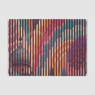 Regenbogentempel-Gestreiftes Seidenpapier – Anpass