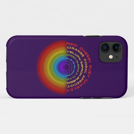Regenbogentext Case-Mate iPhone Case (Rückseite (Horizontal))