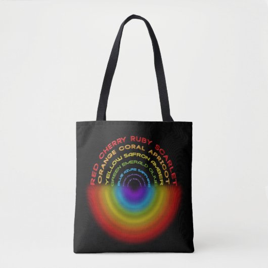 Regenbogentext Tasche (Vorderseite)