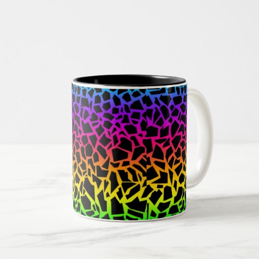 Regenbogentierdruck-Tasse Zweifarbige Tasse (VorderseiteRechts)