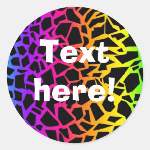 Regenbogentierdruckaufkleber Runder Aufkleber