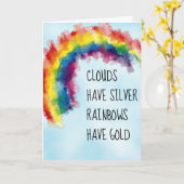 Regenbogentopf aus Goldbarren Karte (Gelbe Blume)