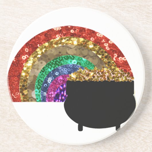 Regenbogentopf Getränkeuntersetzer (Vorne)