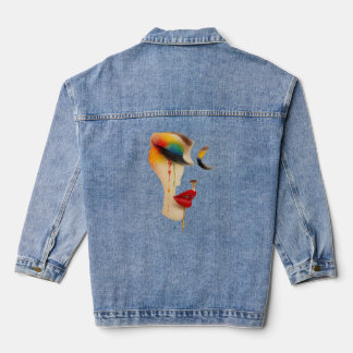 Regenbogentränen Kunst Jeansjacke