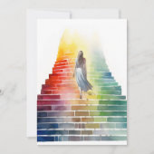 Regenbogentreppen Einladung (Vorderseite)