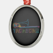 RegenbogenTrombone Ornament Aus Metall (Links)