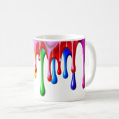 Regenbogentropf-Splash Kaffeetasse (VorderseiteRechts)