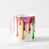 Regenbogentropf-Splash Kaffeetasse (Vorderseite Links)