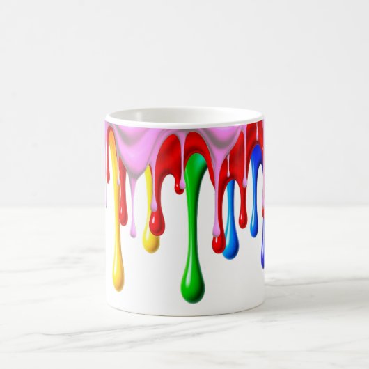 Regenbogentropf-Splash Kaffeetasse (Mittel)