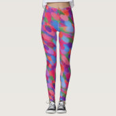 Regenbogentropfen farbenfrohe Leggings (Vorderseite)