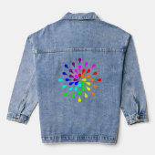 Regenbogentropfen Jeansjacke (Rückseite)