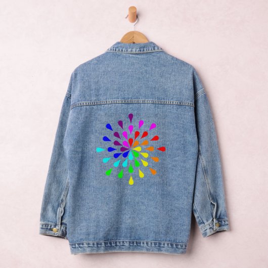 Regenbogentropfen Jeansjacke (Hangar)