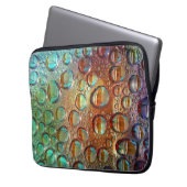 Regenbogentropfen Laptopschutzhülle (Vorderseite Links)