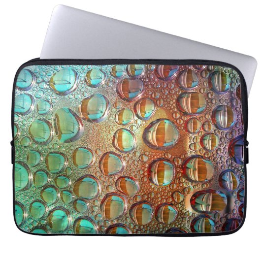 Regenbogentropfen Laptopschutzhülle (Vorderseite)