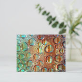 Regenbogentropfen Postkarte (Stehend Vorderseite)