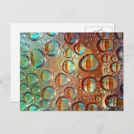 Regenbogentropfen Postkarte (Vorne/Hinten)