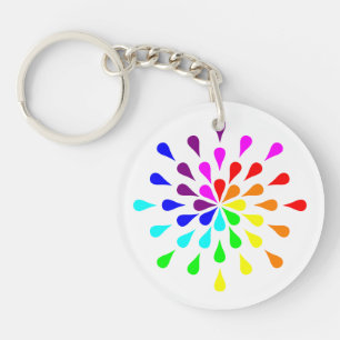 Regenbogentropfen Schlüsselanhänger