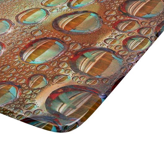 Regenbogentropfen Schneidebrett (Ecke)