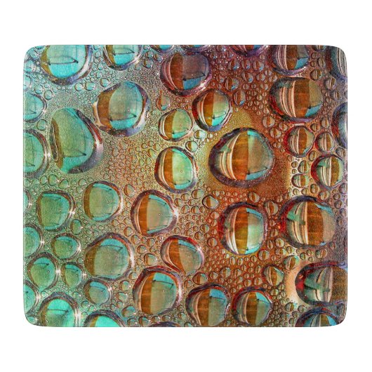 Regenbogentropfen Schneidebrett (Vorderseite)