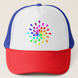 Regenbogentropfen Truckerkappe