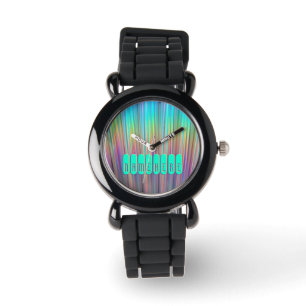 Regenbogenüberwachung. Holografisch! Name oder Lo Armbanduhr