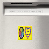 Regenbogenuhr mit Herzzeit bis Liebe Magnet (In Situ (Geschirrspüler))