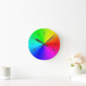 Regenbogenuhr Runde Wanduhr (Zuhause)