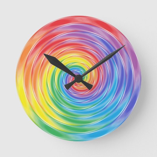Regenbogenuhr Runde Wanduhr (Vorderseite)