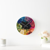 Regenbogenuhr Runde Wanduhr (Zuhause)