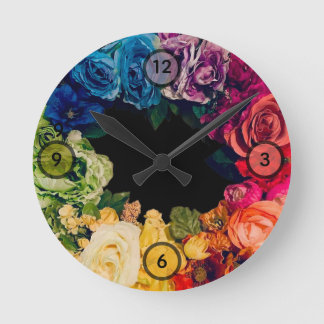 Regenbogenuhr Runde Wanduhr