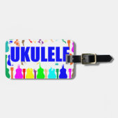 RegenbogenUkuleles Gepäckanhänger (Vorderseite horizontal)