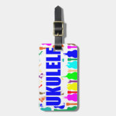 RegenbogenUkuleles Gepäckanhänger (Vorderseite vertikal)