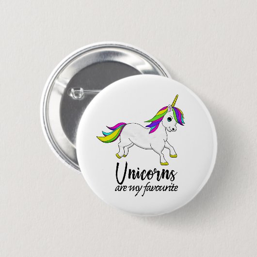 Regenbogenunicorn-Abzeichen Button (Vorne & Hinten)