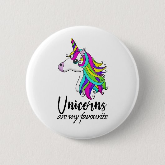Regenbogenunicorn-Abzeichen Button (Vorderseite)
