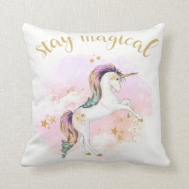 Regenbogenunicorn-Kissen, bleibe magisch Kissen