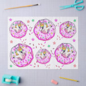 Regenbogenunicorn-Klecks-Tanz-Pose-Rosa gefror Seidenpapier (Basteln)