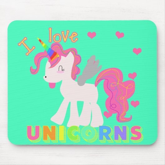 RegenbogenUnicorn Mousepad Mausunterlage I (Vorne)
