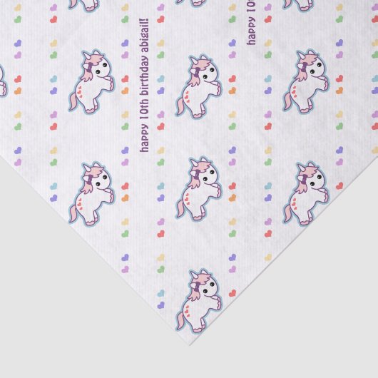 Regenbogenunicorn-Party Seidenpapier (Ausschnitt)