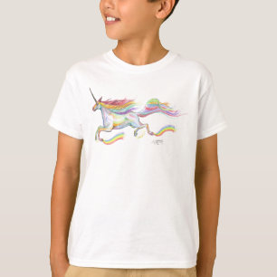 Regenbogenunicorn-Pegasus-Pferdepony-Fliegen T-Shirt