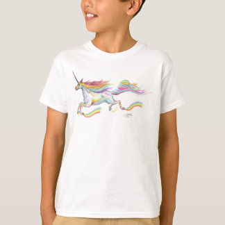 Regenbogenunicorn-Pegasus-Pferdepony-Fliegen T-Shirt