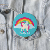 Regenbogenunicorn-personalisierter Button (Beispiel)