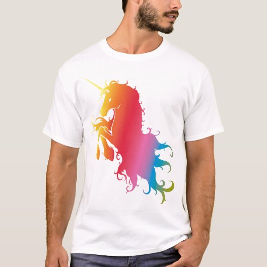 Regenbogenunicorn-T-Shirt T-Shirt (Vorderseite)