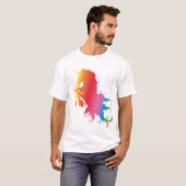 Regenbogenunicorn-T-Shirt T-Shirt (Vorne ganz)