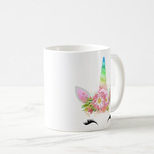 Regenbogenunicorn-Tasse Kaffeetasse (VorderseiteRechts)