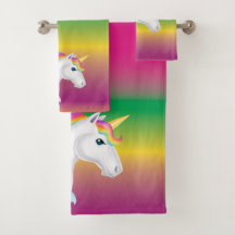 Regenbogenunicorn-Tuch-Set