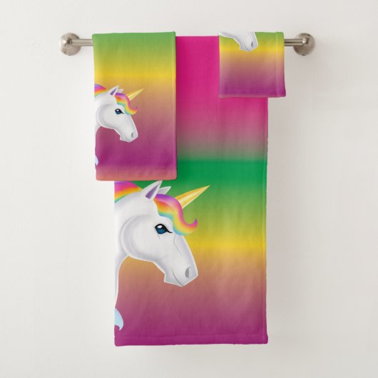 Regenbogenunicorn-Tuch-Set Badhandtuch Set (Insitu)